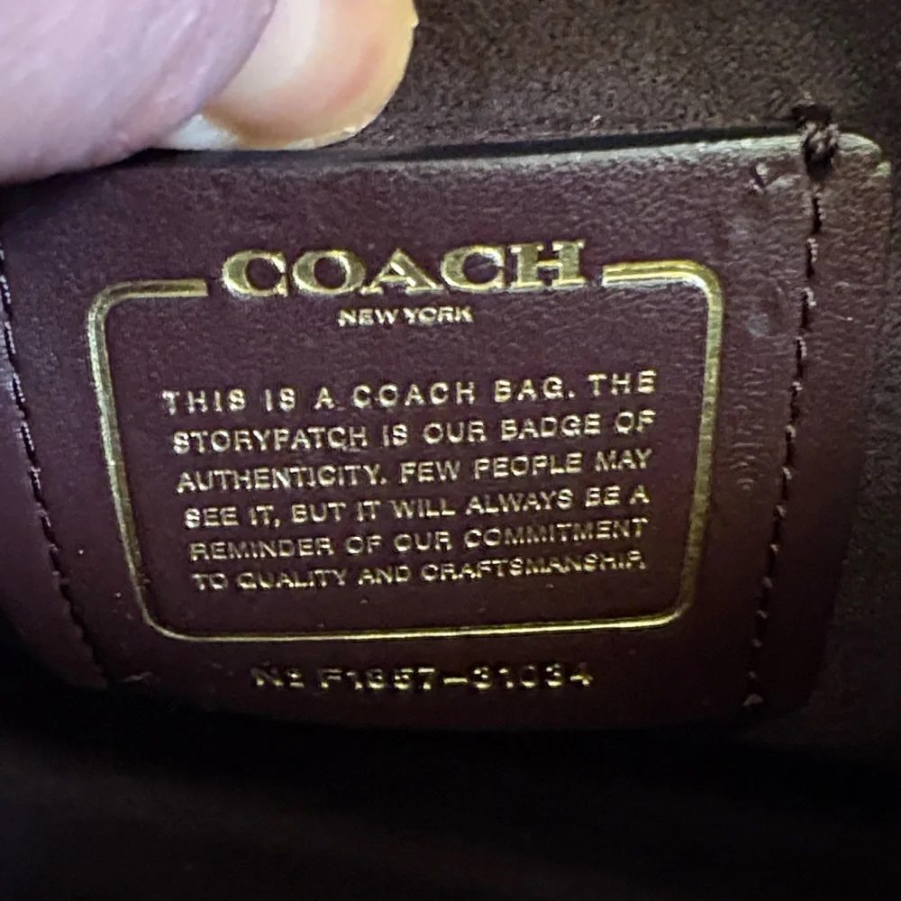 Coach Purple Velvet Quilted Crossbody with Gold Chain - Picture 10 of 12